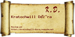 Kratochwill Dóra névjegykártya